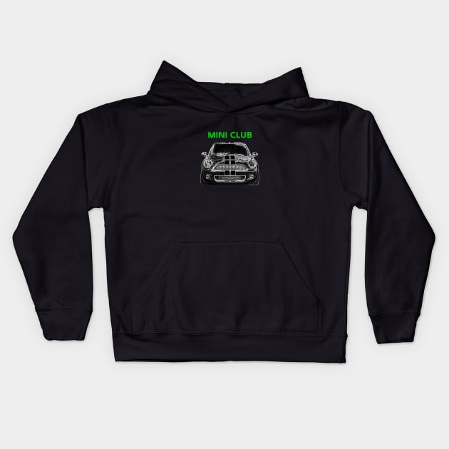 Mini Copper Front End Mini Club Kids Hoodie by JFK KARZ